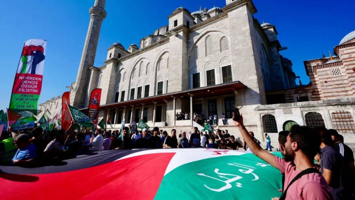 İstanbul'da ''Gazze'' yürüyüşü