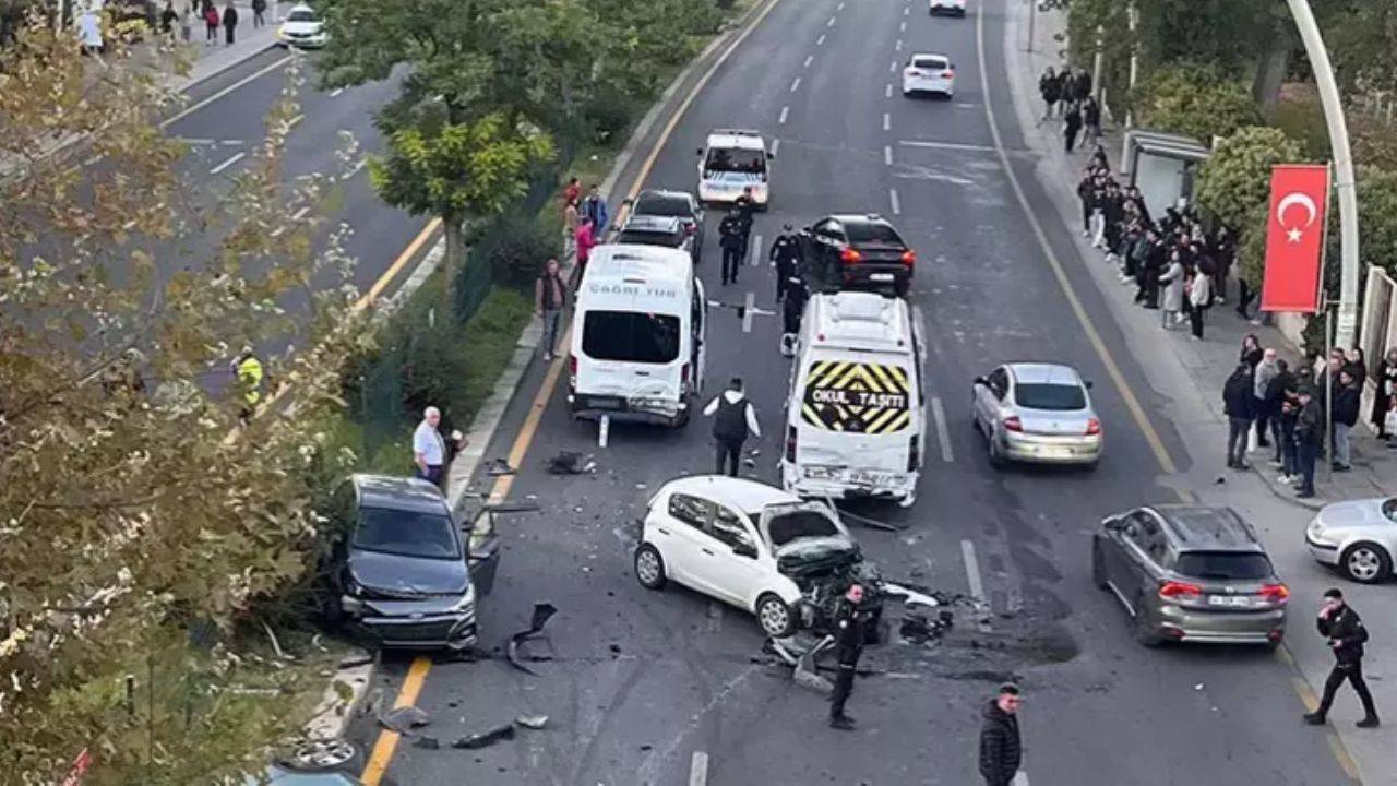 Ankara’da zincirleme kaza: 8 araç birbirine girdi