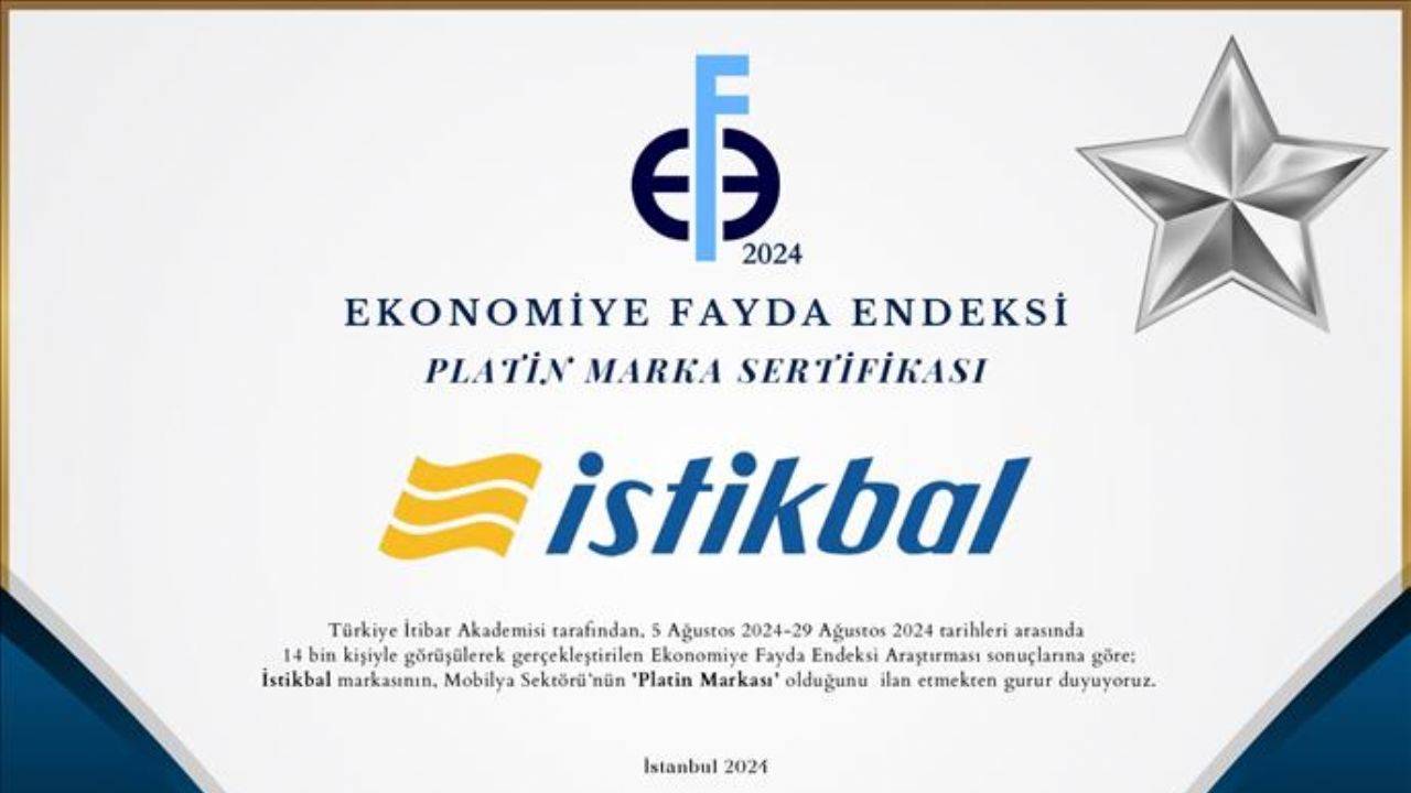 İstikbal e 'Platin' ödül