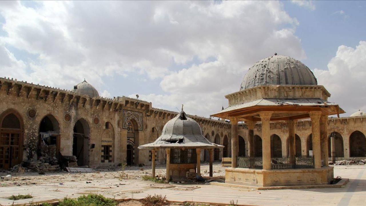 Halep'teki Emevi Camii'nden Erdoğan'a ve Türkiye'ye mesaj