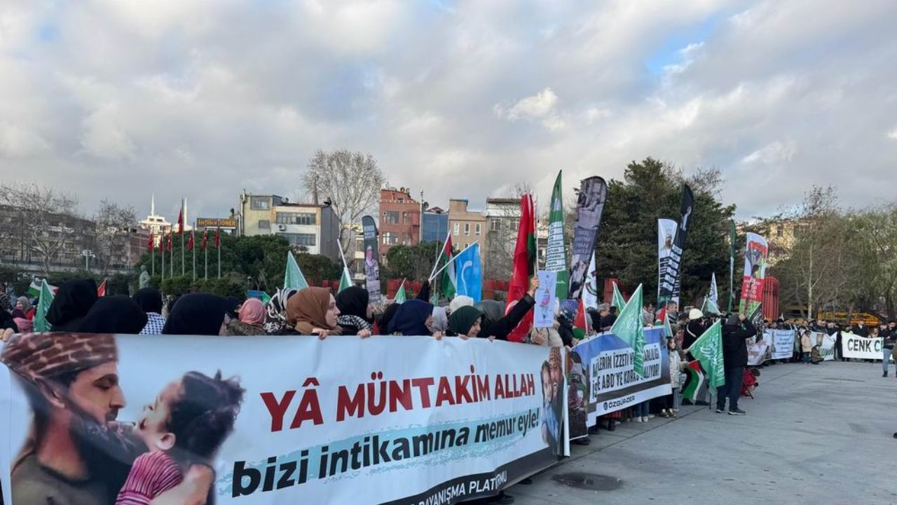 Kartal'da Gazze yürüyüşü