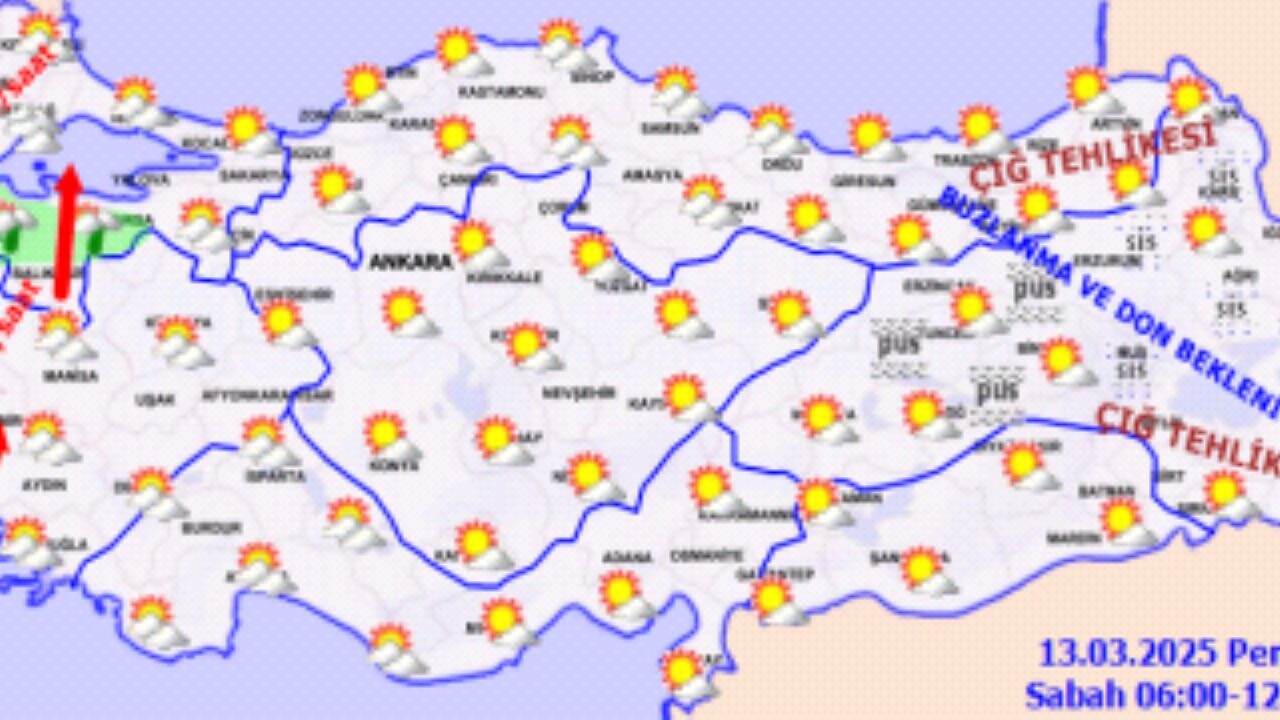 Hava durumu. 13 Mart 2025