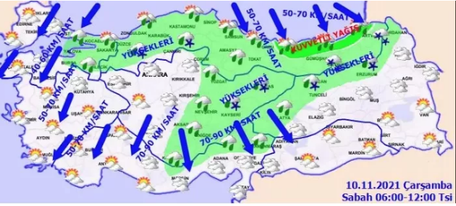 Meteoroloji'den sağanak yağmur uyarısı!