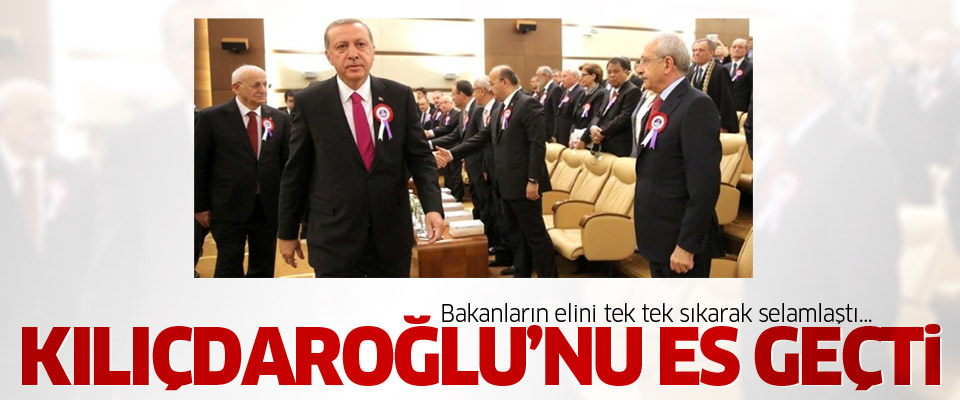 Erdoğan Kılıçdaroğlu ile tokalaşmadı