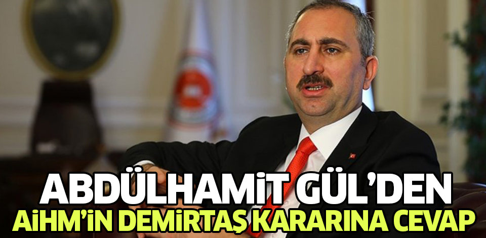 Adalet Bakanı Gül'den AİHM'in Demirtaş kararına cevap